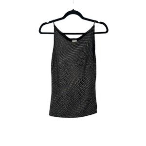 Eyeshadow Vintage Y2K 90s Cowl Neck Sequin Swirl Sparkle Rhinestone Tank